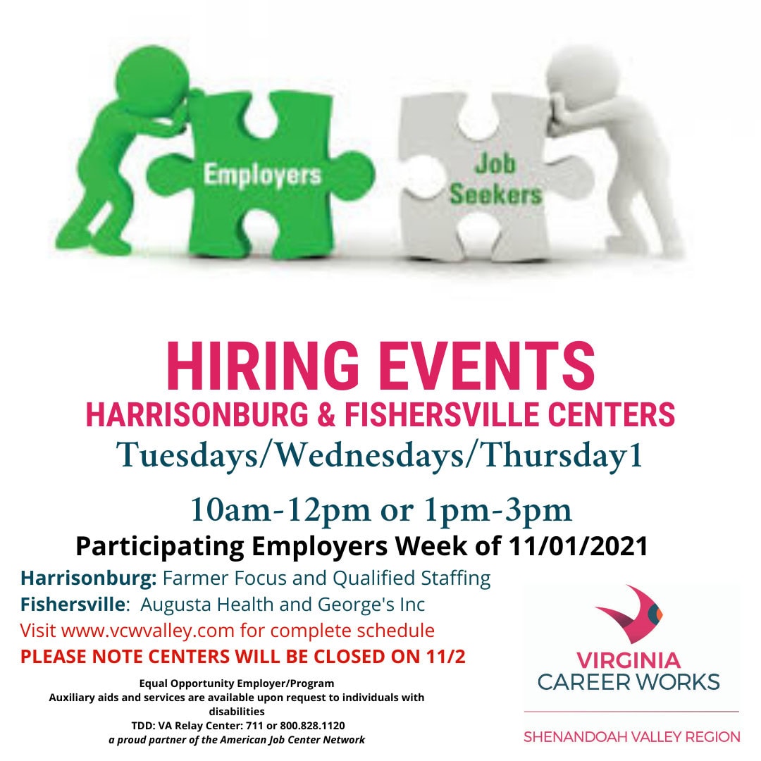 hiring events flyer